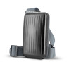 Sac banane sécurisé alu. RFID - Noir Trois quart