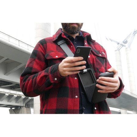 Sac banane sécurisé alu. RFID - Ouvert - Compartiment porte monnaie