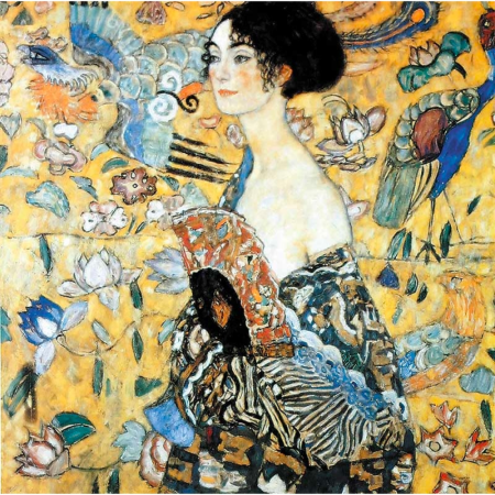 Puzzle "La dame à l'éventail" Klimt - coffret