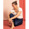 Chemise manches courtes laine et soie naturel portée