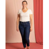 Chemise manches courtes laine et soie naturel portée