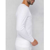 Tee-shirt homme tribothermic manches longues blanc porté de profil