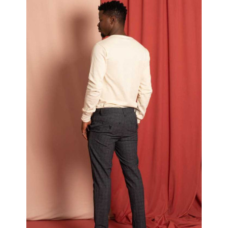Tee-shirt homme coton bio ML blanc / ecru