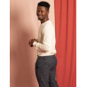Tee-shirt homme coton bio ML blanc / ecru
