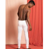 Caleçon long ouvert coton bio blanc