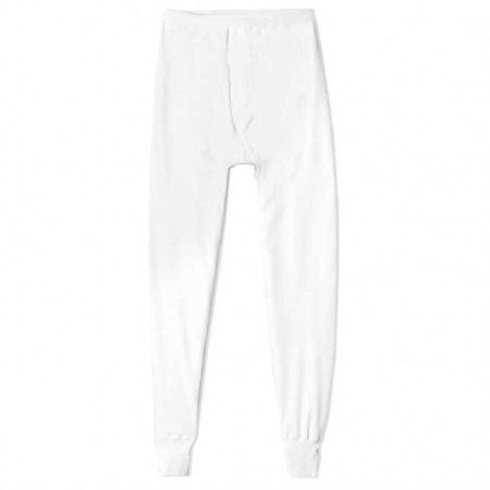 Caleçon long ouvert coton bio blanc
