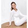 Leggins femme laine et soie sport chamois