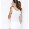 Débardeur femme coton peigné maille losange