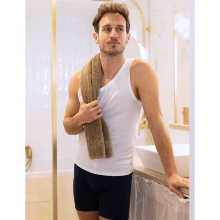 Débardeur homme coton bio côtes fines
