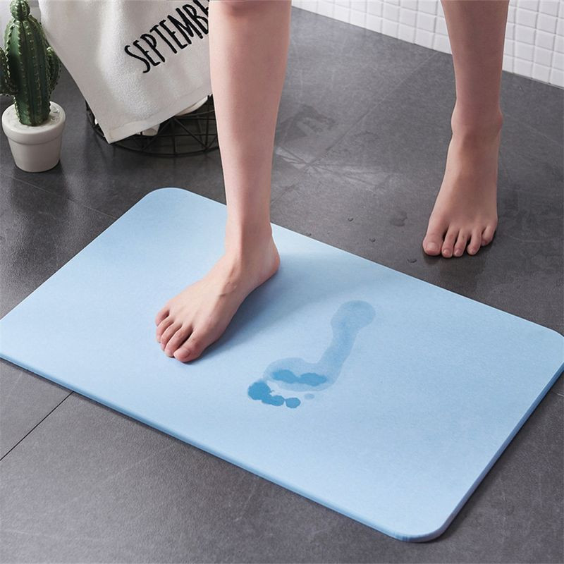 Tapis De Bain Antidérapant, Rectangulaire 80 X 40 Cm, En Loofah, Avec Drainage, Pour Sols Humides Gris 98354717 - 12