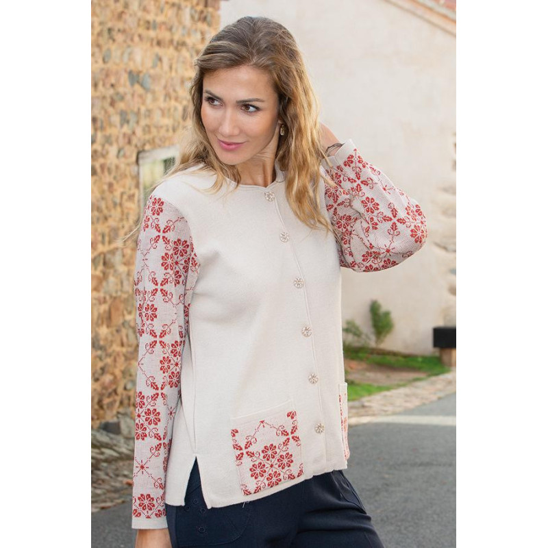 Gilet 2 poches T.38 à 56 - Beige Gilet 2 poches T.38 à 56 - Beige