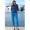Pantalon ceinture élastiquée pour femme