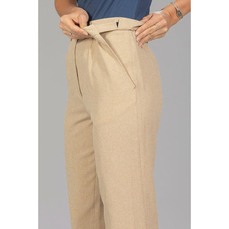 Pantalon ceinture confort T 38 à 56 - Beige
