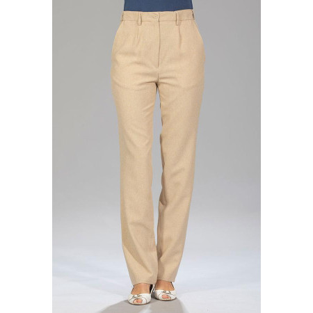 Pantalon ceinture confort T 38 à 56 - Beige