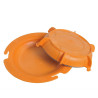 Assiette thermodynamique St-Romain isotherme - orange couvercle ouvert