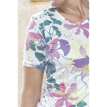 Top avec elasthanne grande taille fleuri zoom