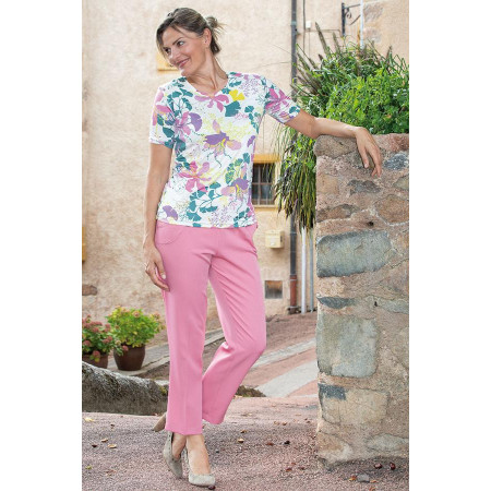 Top avec elasthanne grande taille fleuri tenue
