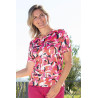 Top confortable graphique rose 