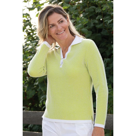 Polo nid abeille anis tenue