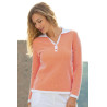 Polo 2 coloris effet nid d'abeille pour femme senior