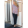 Chemisier blanc fleurs tenue