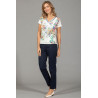 Pantalon élastiqué coton T38 à 60 - 2 coloris