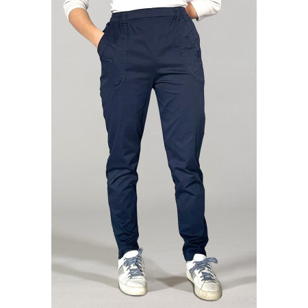 Pantalon élastiqué coton T38 à 60 - 2 coloris