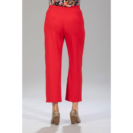 Pantalon élastiqué noeud  cerise dos