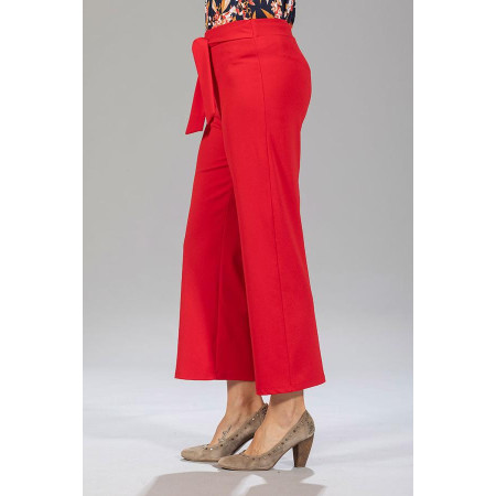 Pantalon élastiqué noeud cerise profil