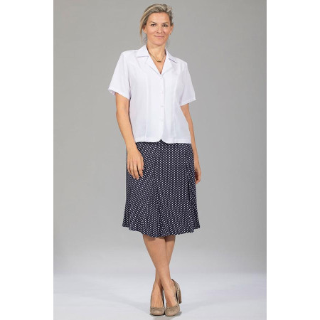 Jupe plissée pois marine tenue