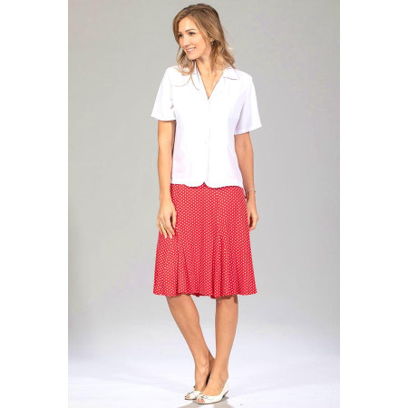 Jupe plissée pois cerise tenue