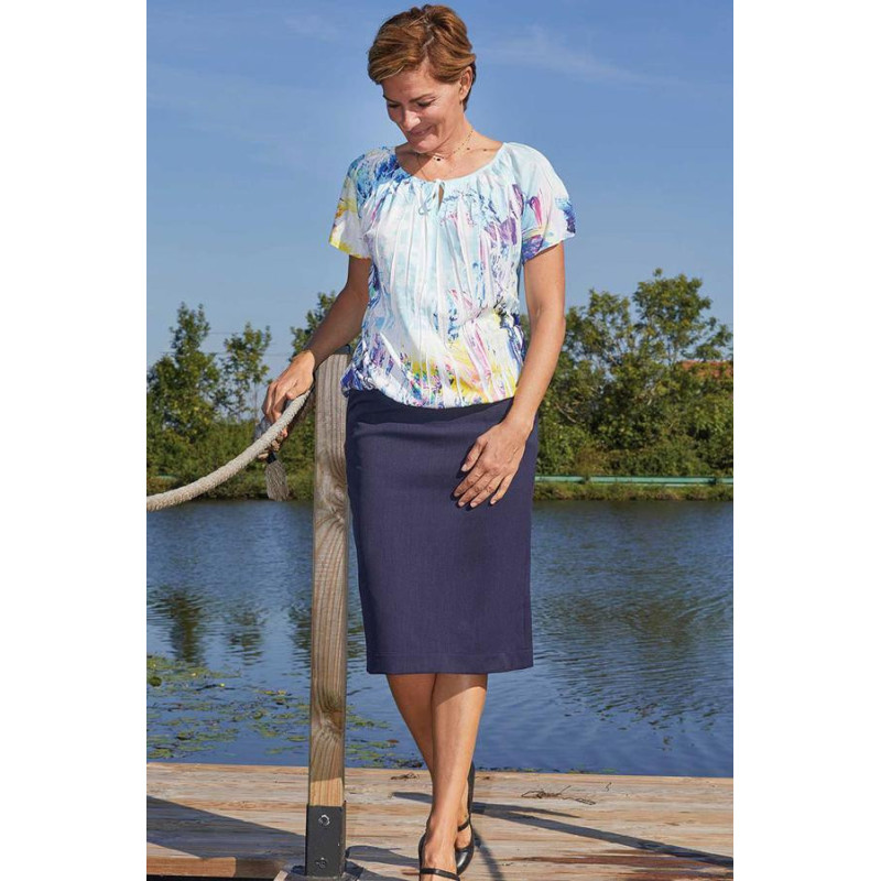 Jupe confort marine tenue Jupe confort marine tenue