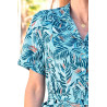 Robe ouverte devant PAULA bleu zoom