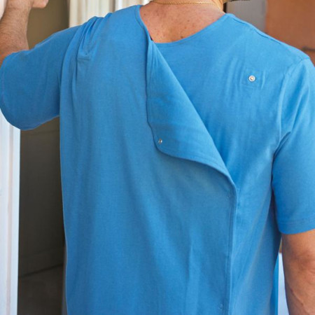 Chemise manches courtes dos croisé detail fermeture
