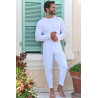 Grenouillère de nuit unie homme blanc