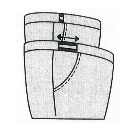 Pantalon jean ceinture confort du 38 au 66 - schema ceinture extensible