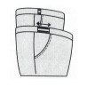 Pantalon jean ceinture confort du 38 au 66 - schema ceinture extensible
