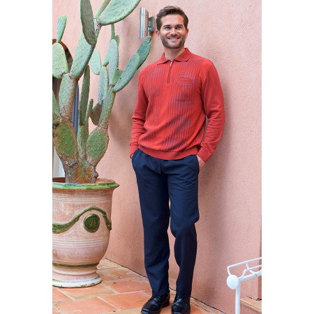 Pantalon Pierre tergal marine tenue