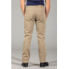 Pantalon jean's beige braguette beige dos