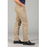 Pantalon jean's beige braguette beige profil