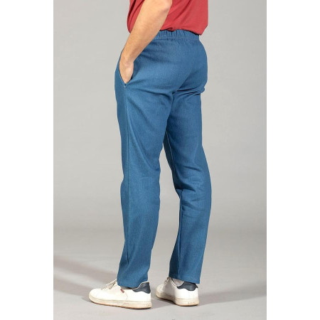 Pantalon élastiqué jean's  bleu dos