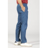 Pantalon élastiqué jean's  bleu profil