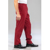Pantalon élastiqué 2 poches cerise profil