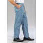 Pantalon élastiqué 2 poches bleu profil