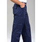 Pantalon ceinture confort avec braguette - marine profil poches