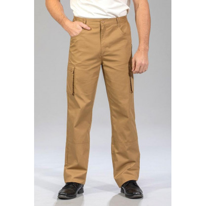 Pantalon ceinture confort avec braguette - beige