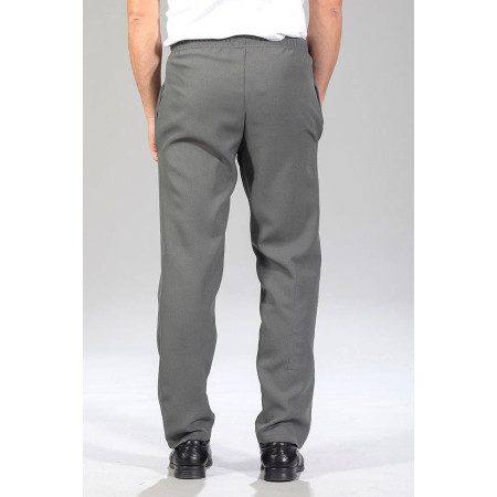 Pantalon poche urinaire élastiqué gris dos
