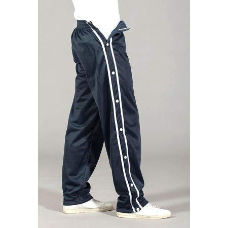 Pantalon jogging ouvert sur le côté du 38 au 56 - marine détail