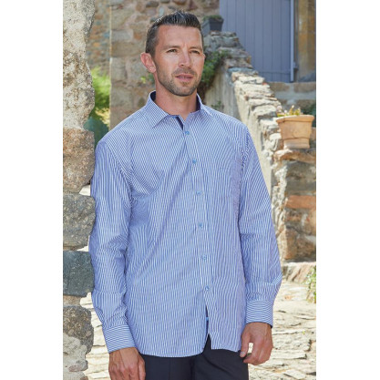 Chemise 56% coton 44% polyester T2 à 8 - Rayures