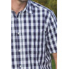 Chemise fermeture pressions T2 à 8 - Bleu zoom